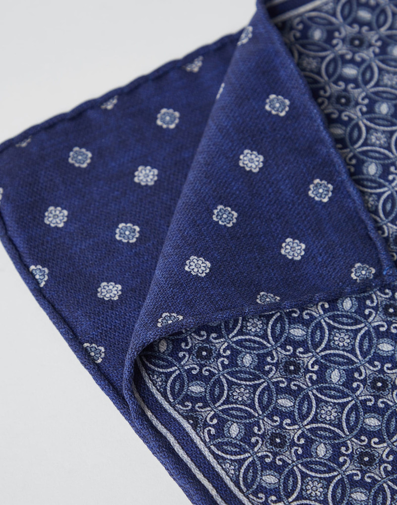 Brunello Cucinelli Double face silk pocket square outlook