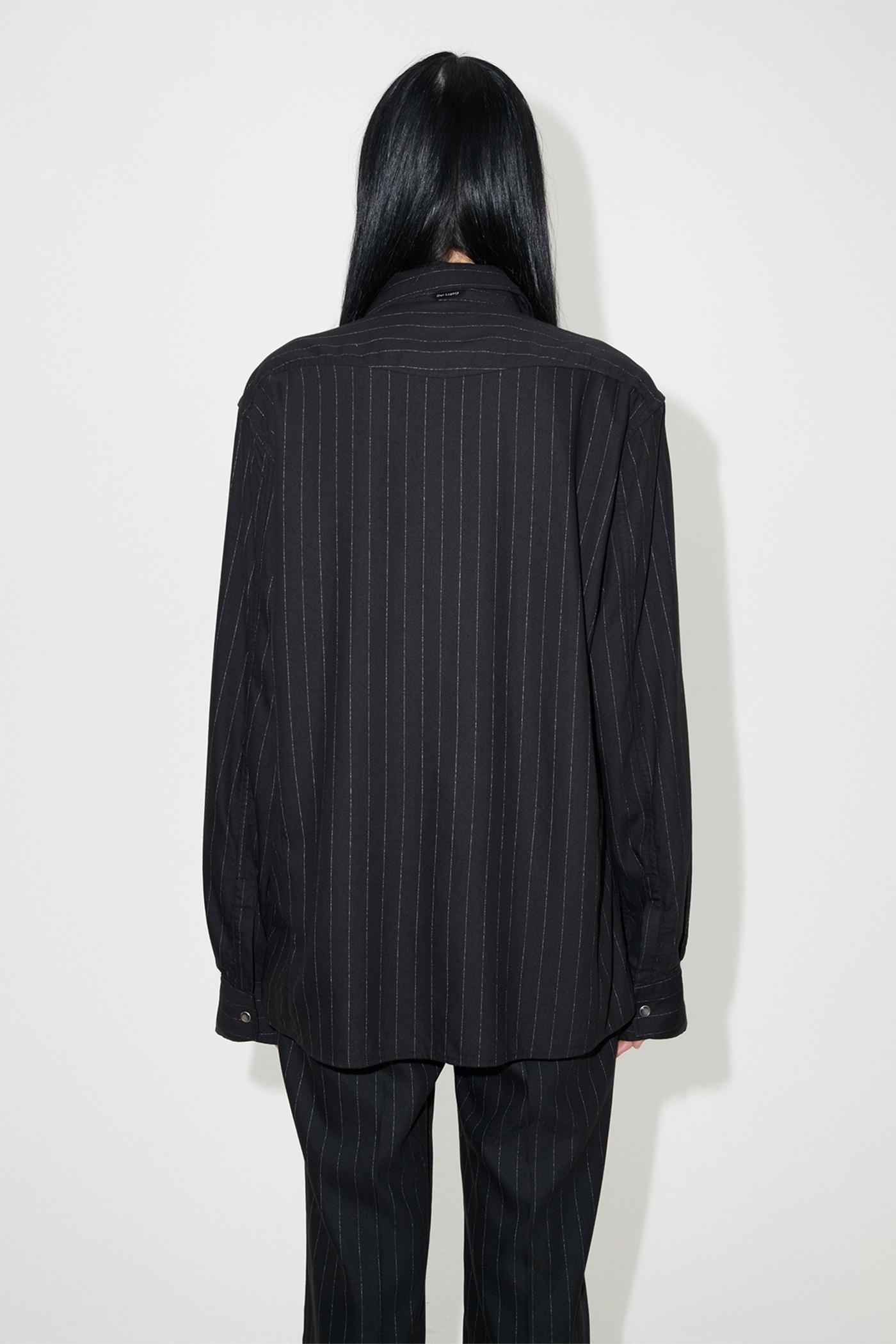Frontier Shirt Black Chalk Stripe - 5