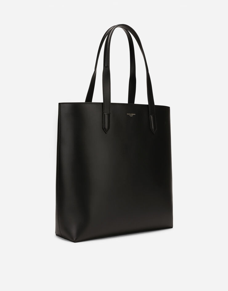 Calfskin Monreale shopping bag with heat-stamped logo - 3