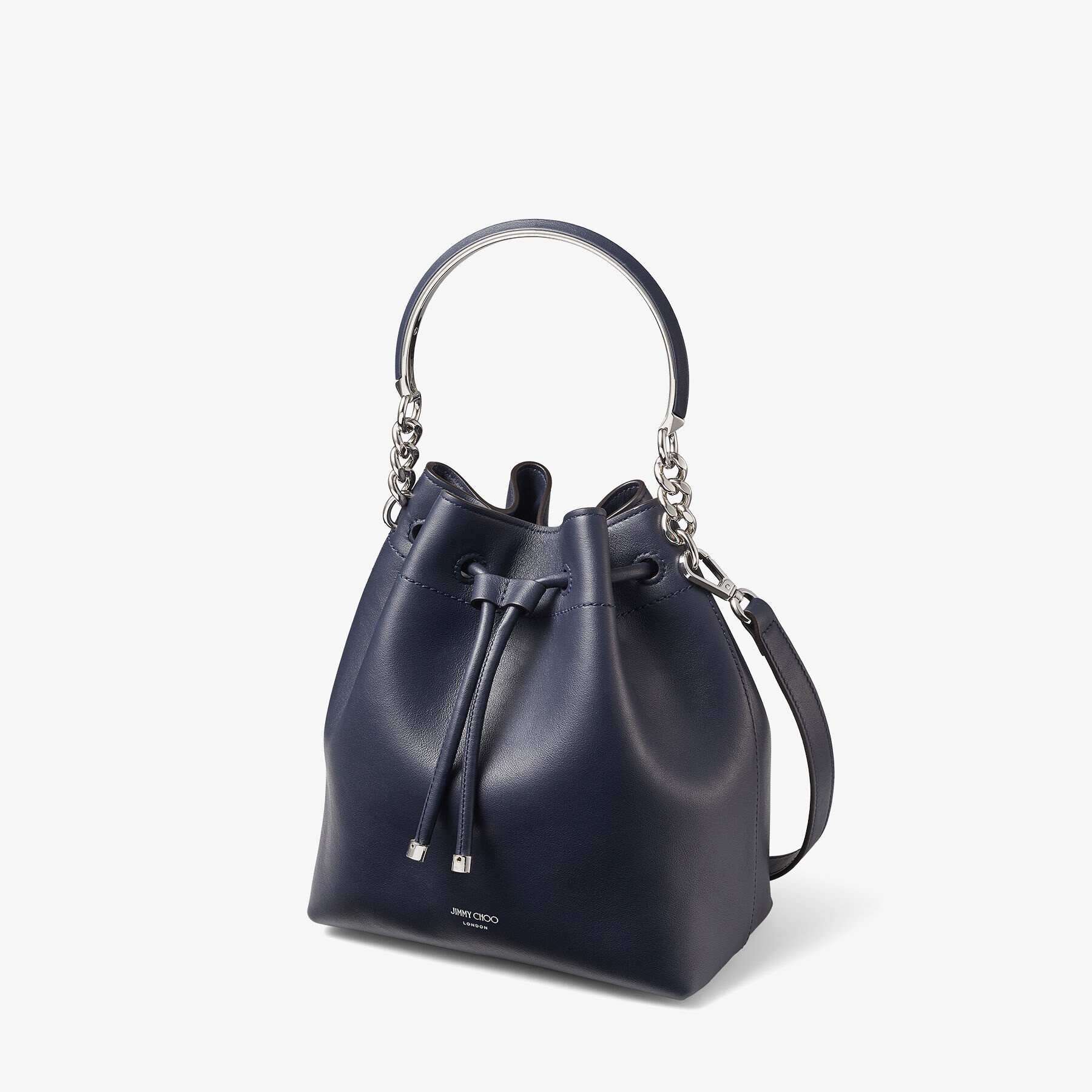Bon Bon Bucket
Navy Calf Leather Bucket Bag - 5