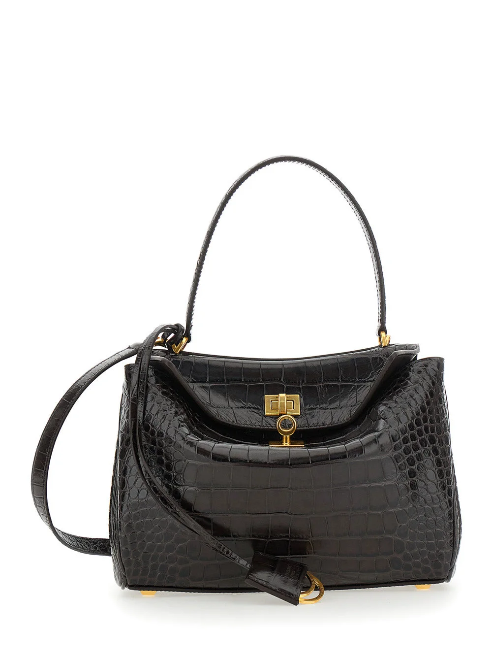 Balenciaga Women 'Rodeo' Brown Small Handbag With Detachable Key Holder In Leather Woman - 1