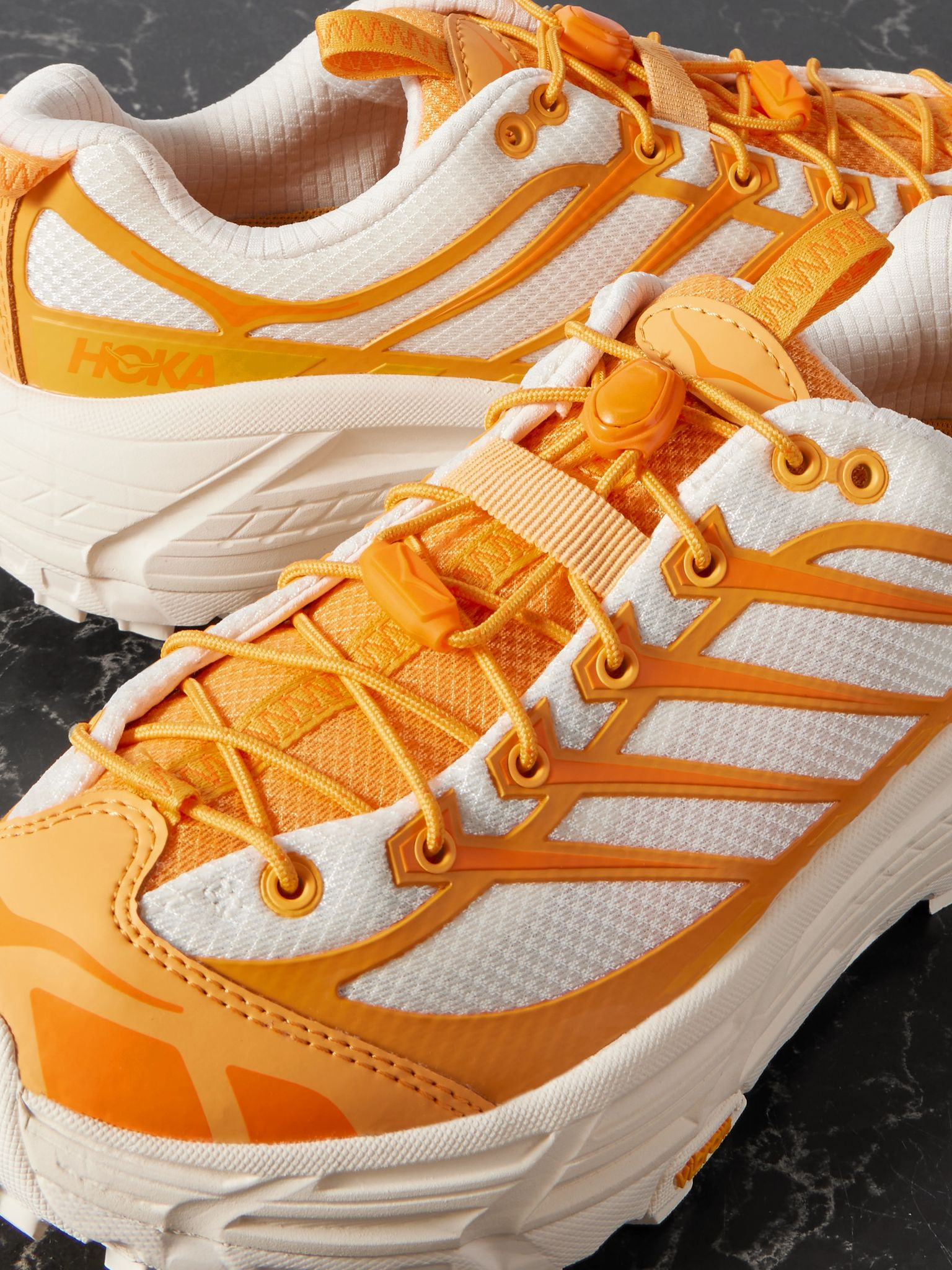 Mafate Three2 rubber-trimmed mesh sneakers Orange - 4
