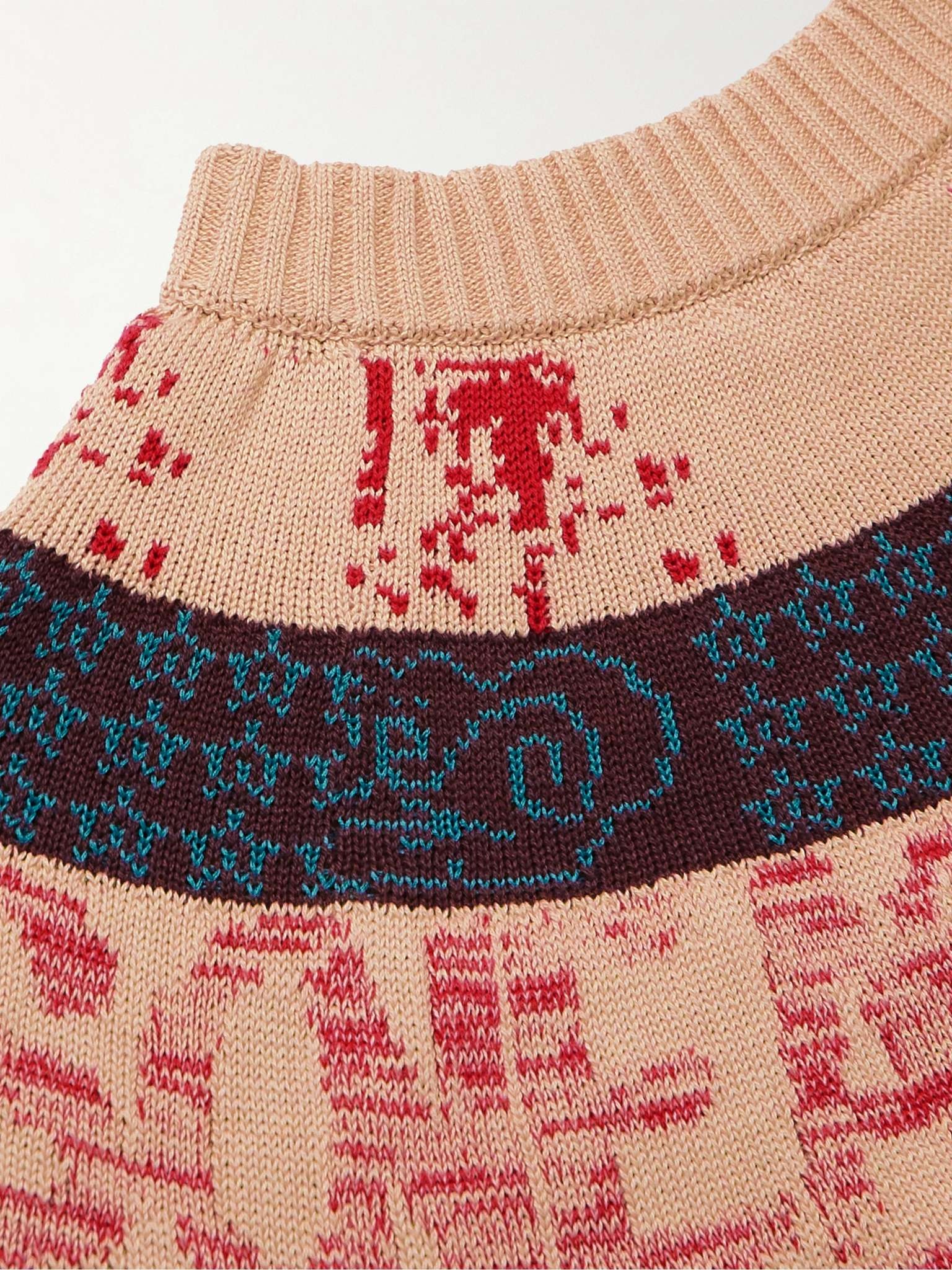 + Eric Haze Fair Isle Cotton-Jacquard Sweater - 5