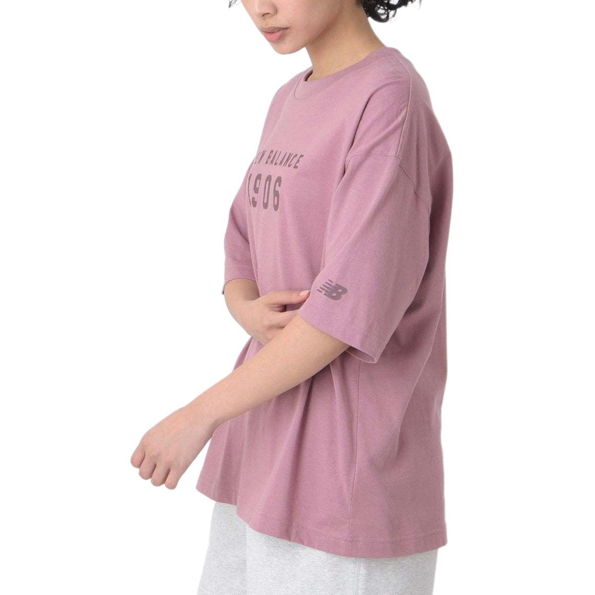 (WMNS) New Balance Iconic Collegiate Jersey Oversized 'Pink' WT41519-RSE - 5