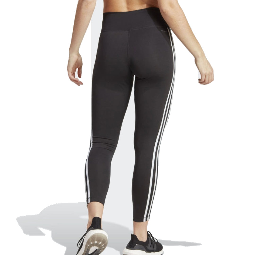 (WMNS) adidas Train Essentials 3-Stripes High-Waisted 7/8 Leggings Asia Sizing 'Black' HT5438 - 2