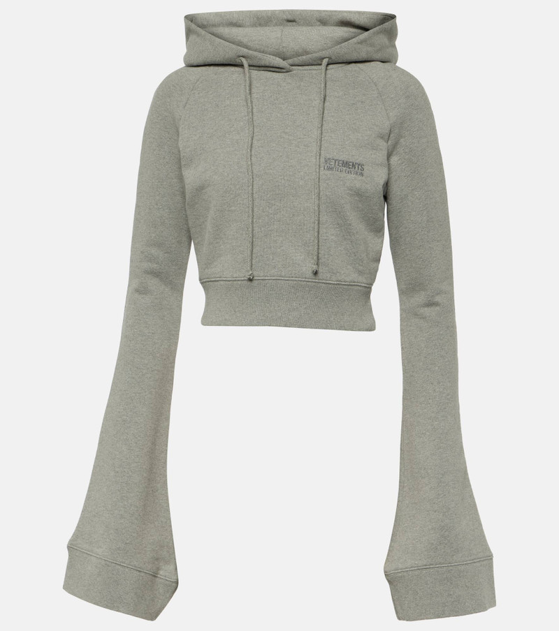 logo-embroidered flared-sleeve hoodie 1