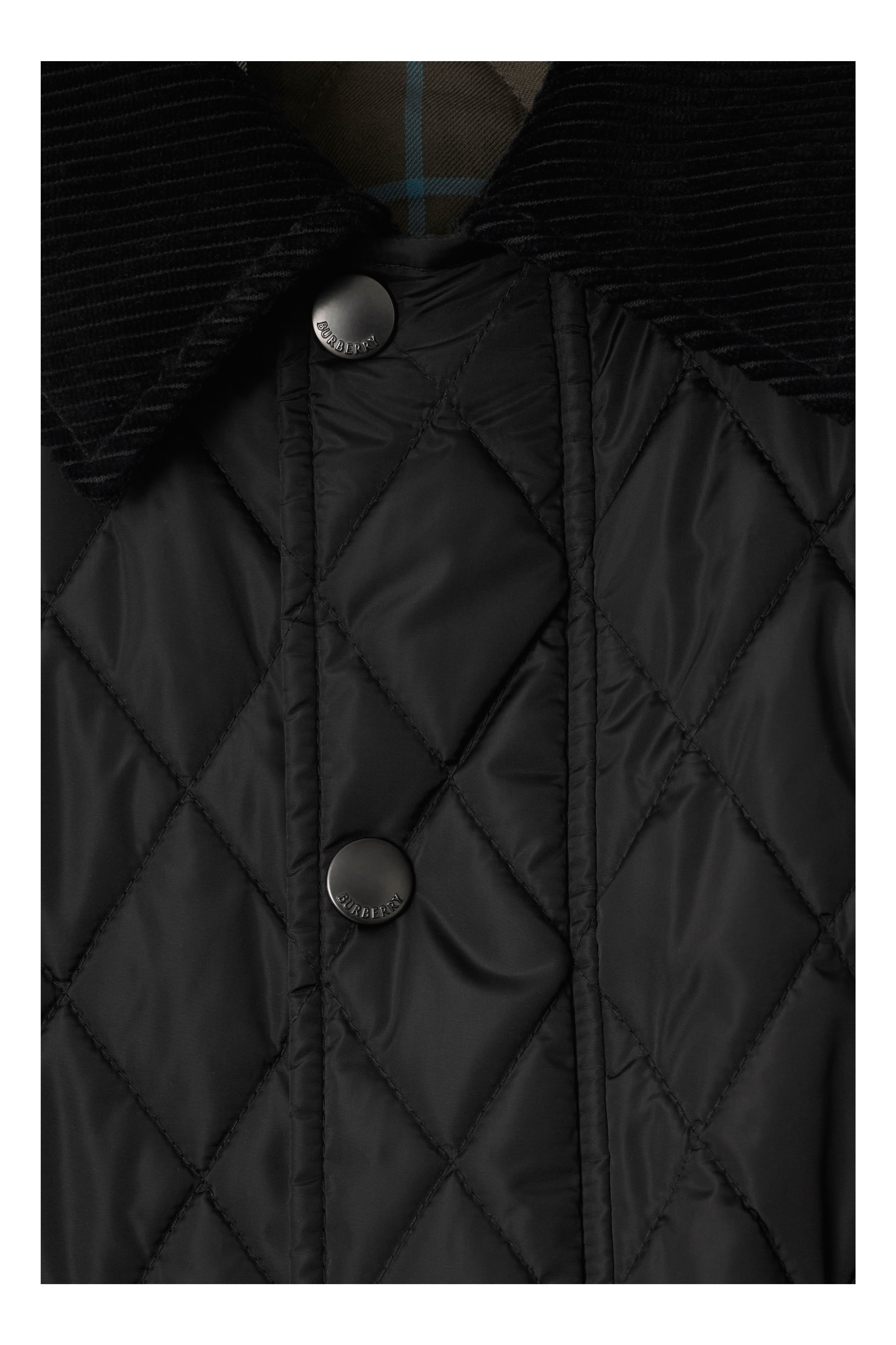 burberry Cropped Quilted Nylon Jacket in Black/snug at Nordstrom - 6