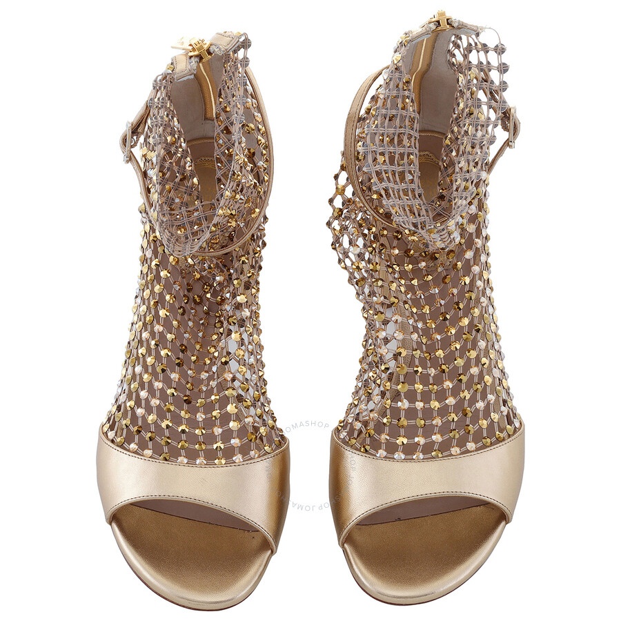 Rene Caovilla Gold Galaxia 80 Jeweled Sandals - 3