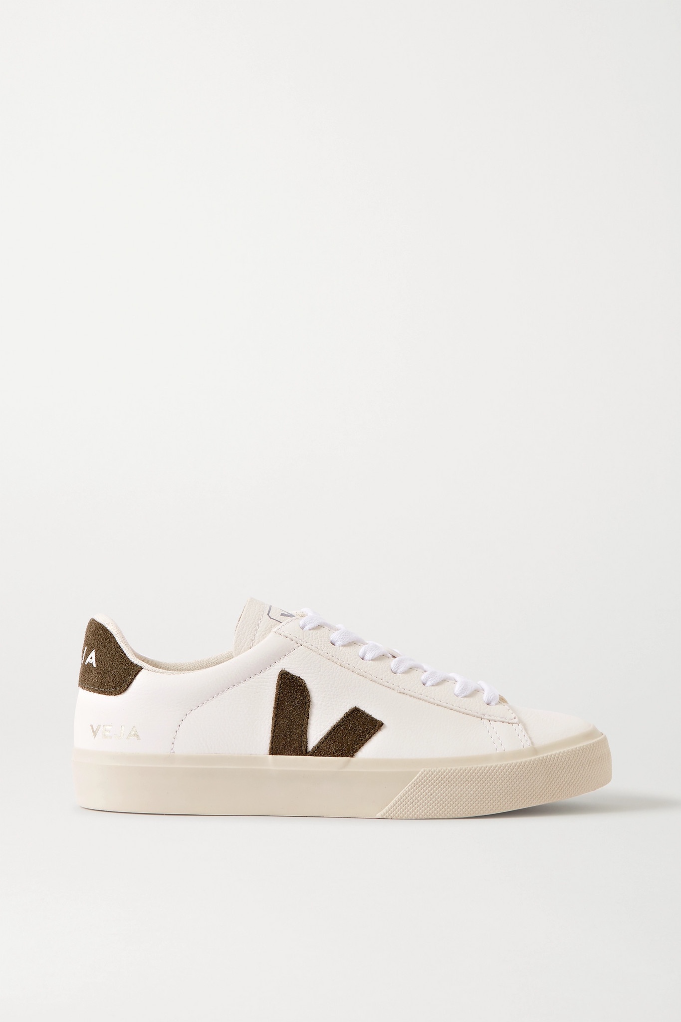 Campo suede-trimmed leather sneakers - 1