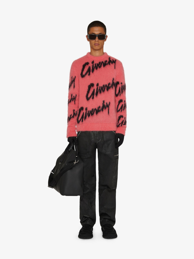 Givenchy SWEATER IN ALL-OVER GIVENCHY INTARSIA MOHAIR AND WOOL outlook