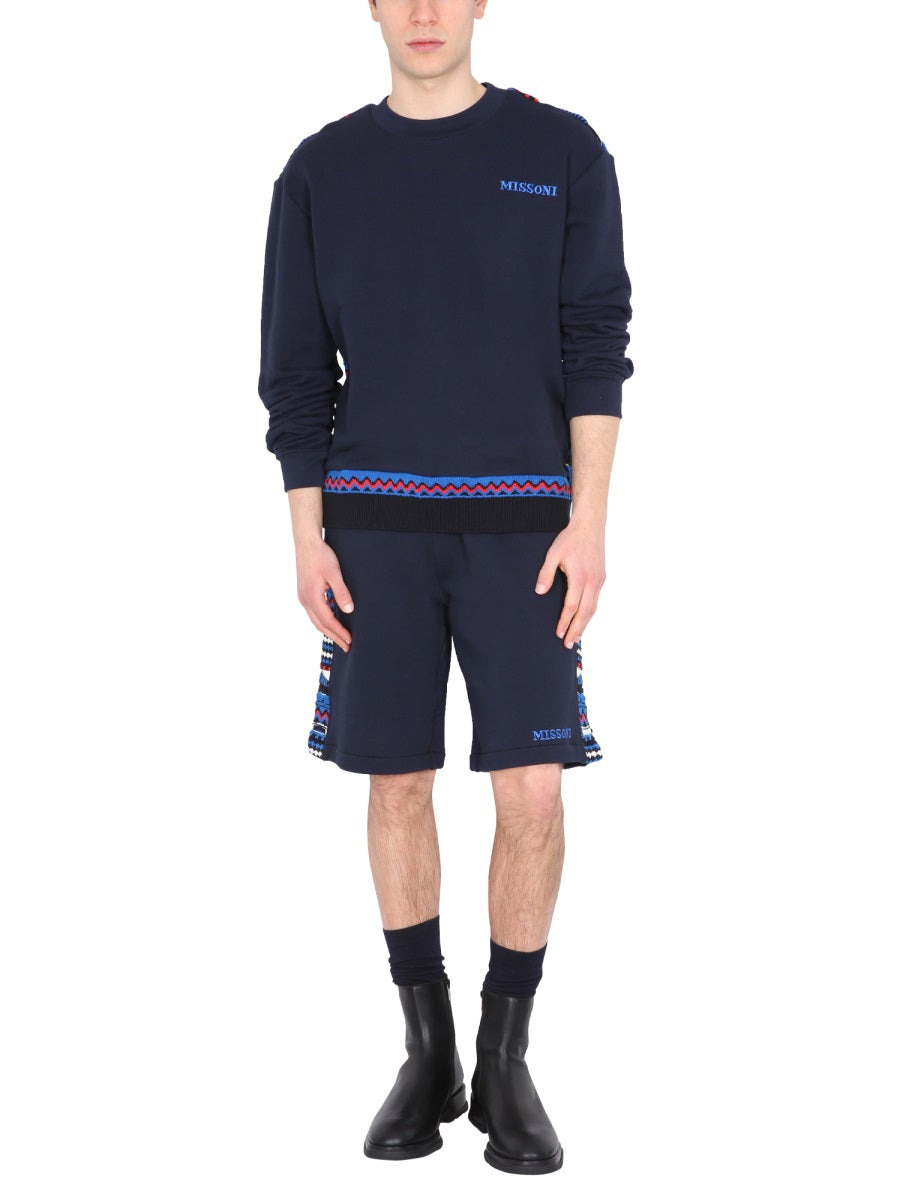 Missoni Men Embroidered Logo And Jacquard Insert Bermuda - 2