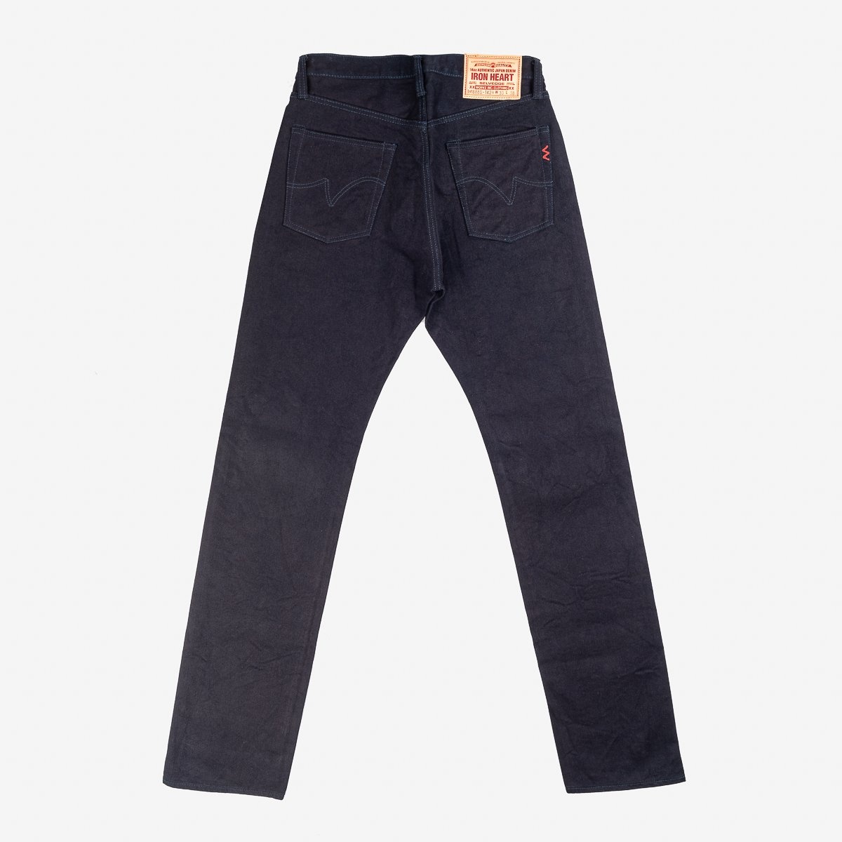 IH-888S-142ib 14oz Selvedge Denim Medium/High Rise Tapered Cut  Jeans - Indigo/Black - 5