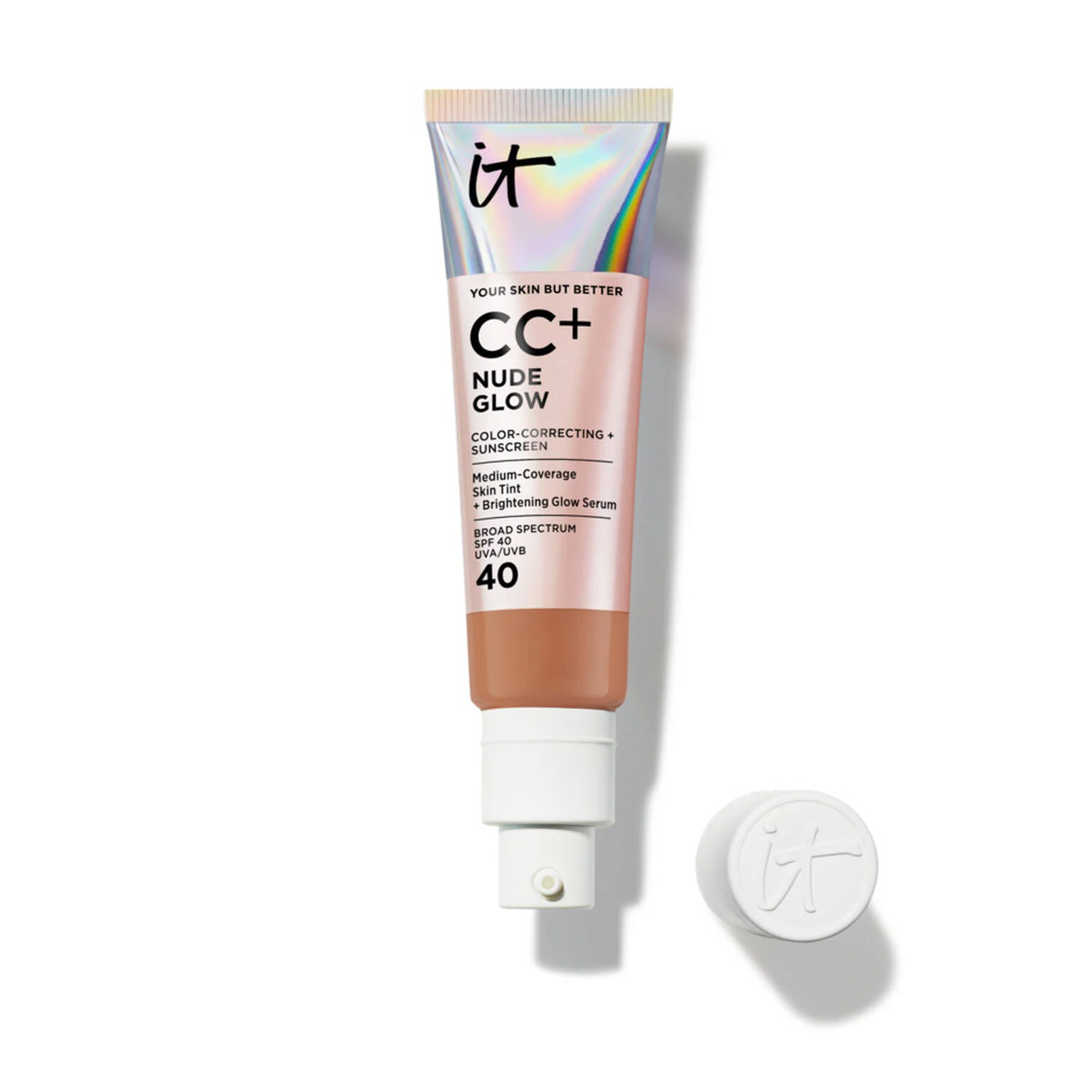 CC+ Nude Glow Lightweight Foundation + Glow Serum with SPF 40 - 1