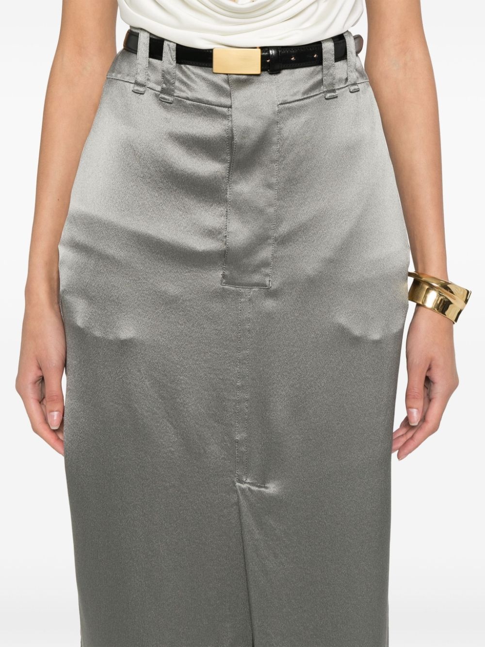 silk midi skirt - 5