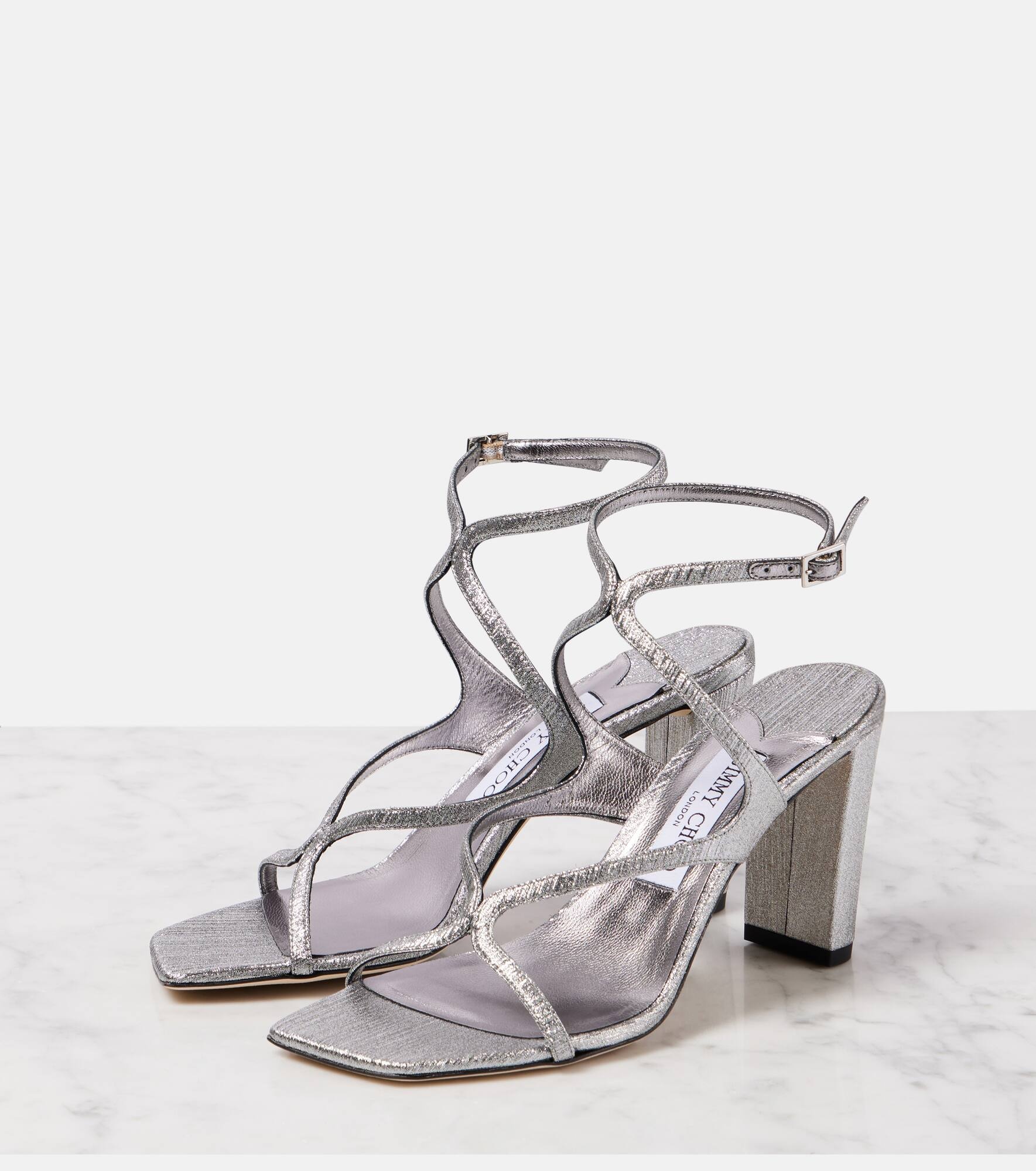 Azie 85 metallic leather sandals - 4