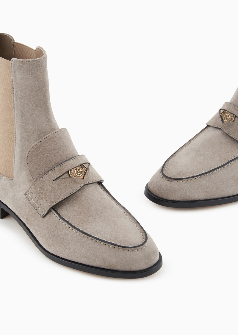 GIORGIO ARMANI Suede ankle boots outlook
