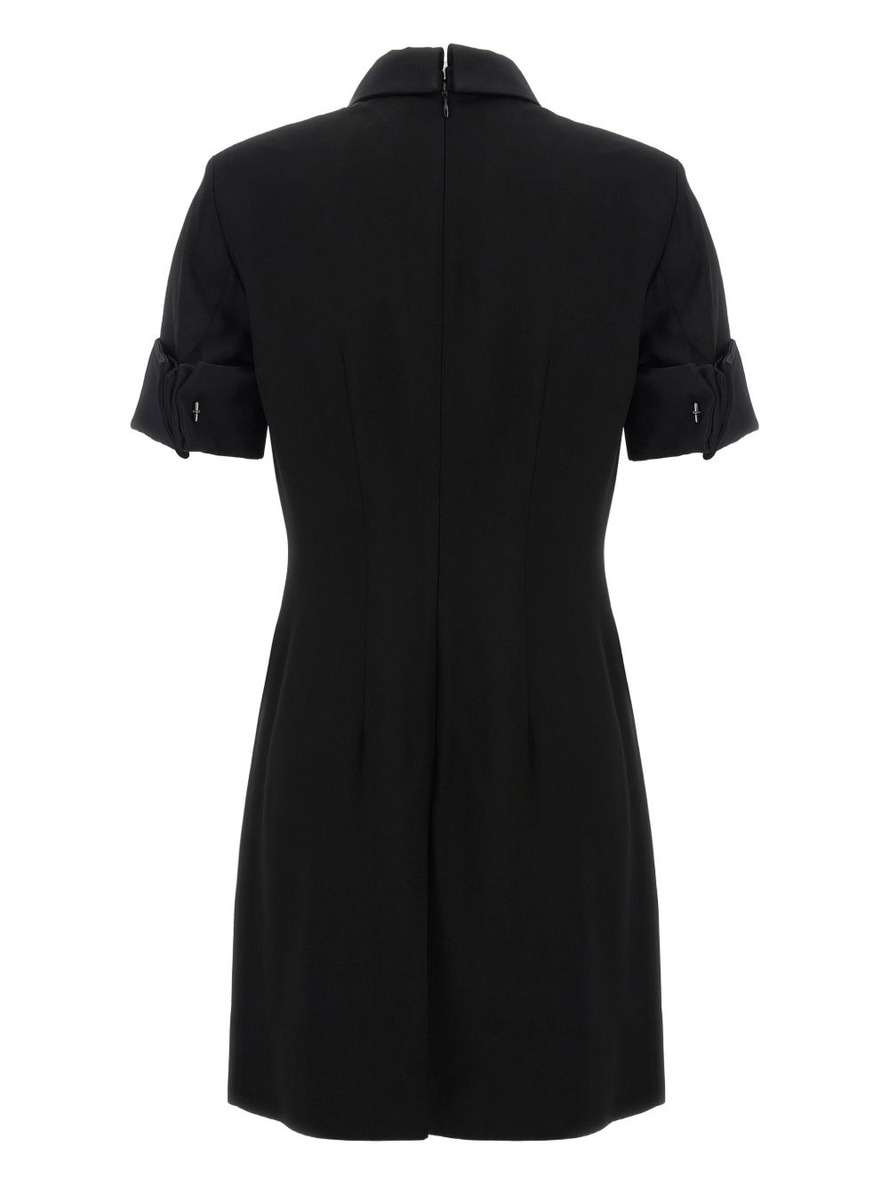 collar zip-up dress - 2