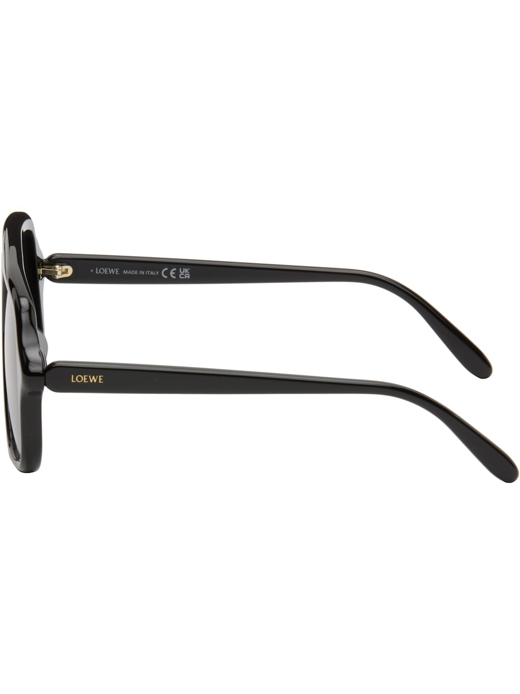 Black Aviator Slim Sunglasses - 3