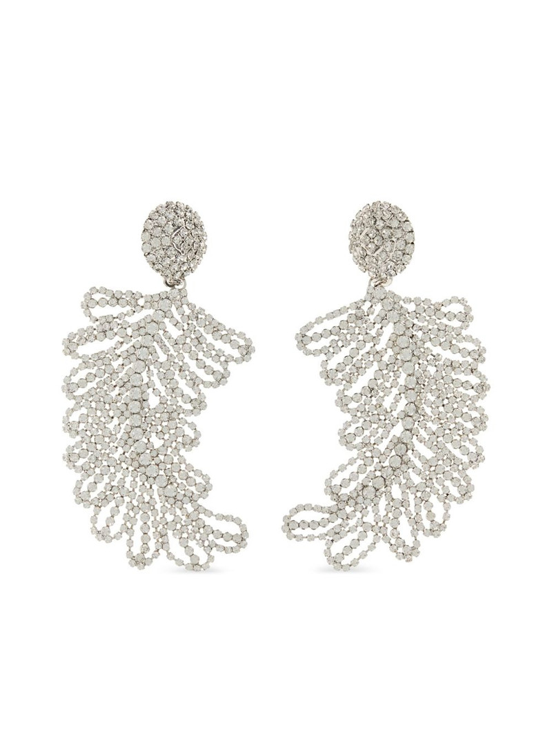 crystal-embellished feather earrings 1