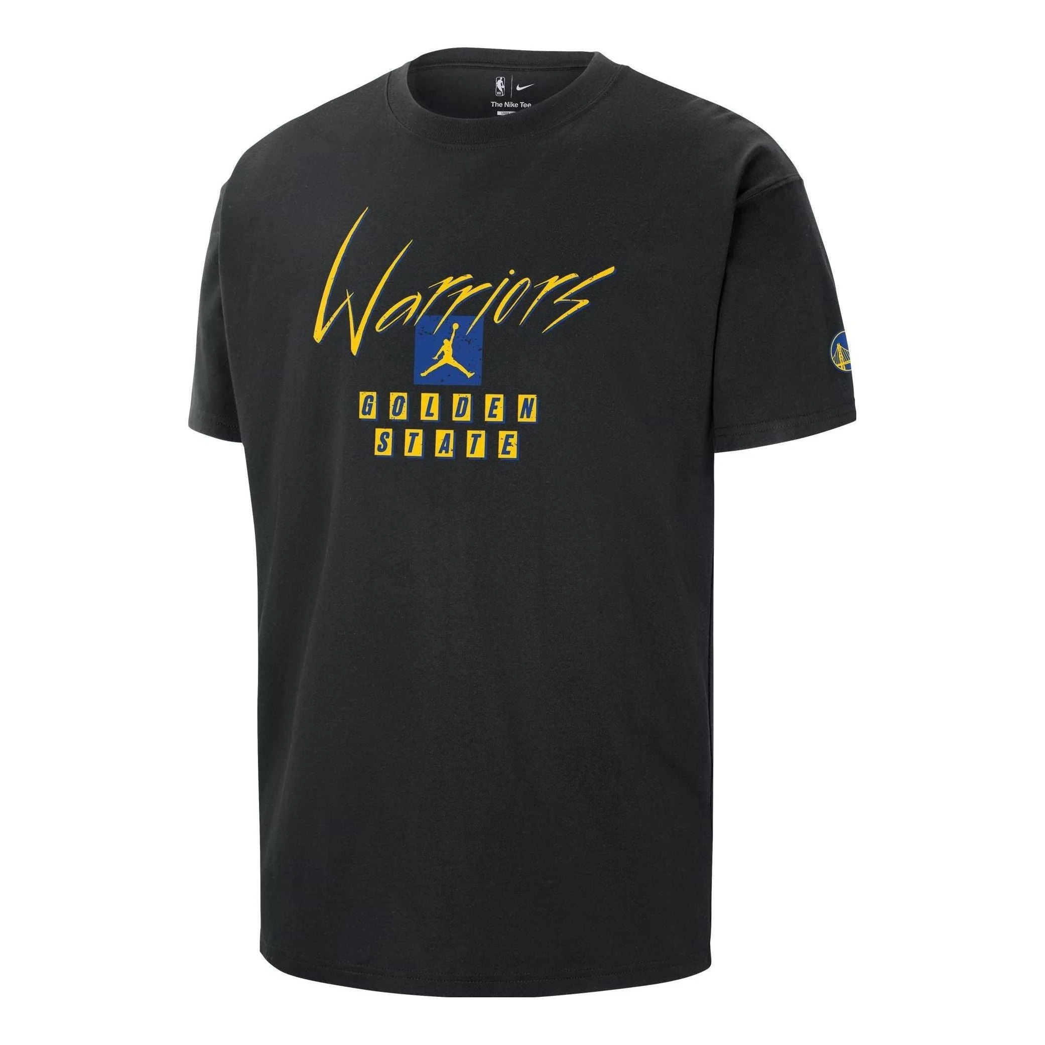 Air Jordan x NBA Golden State Warrors Logo T-Shirt 'Black' FN1065-010 - 1