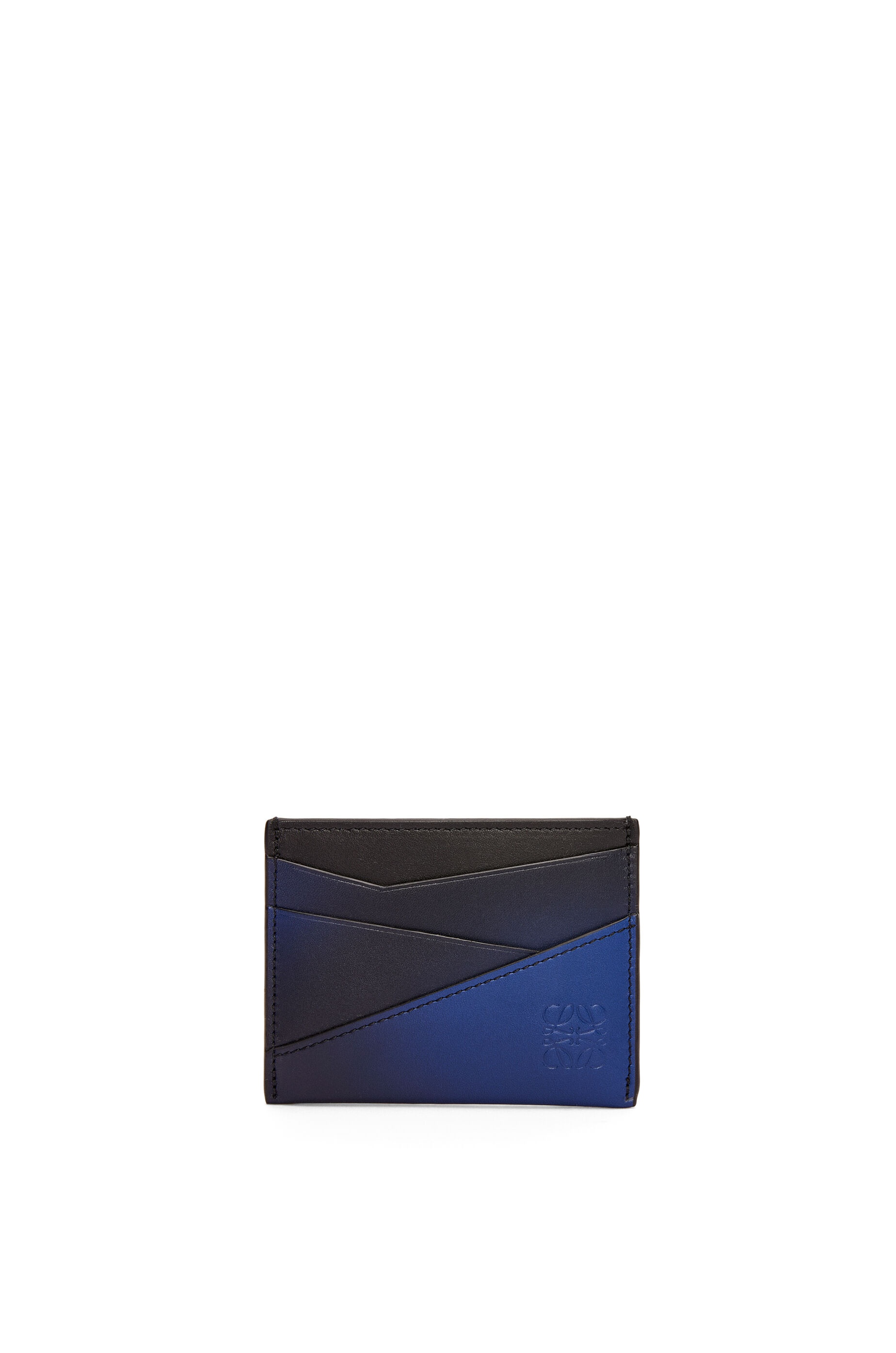 Puzzle plain cardholder in silk calfskin - 1