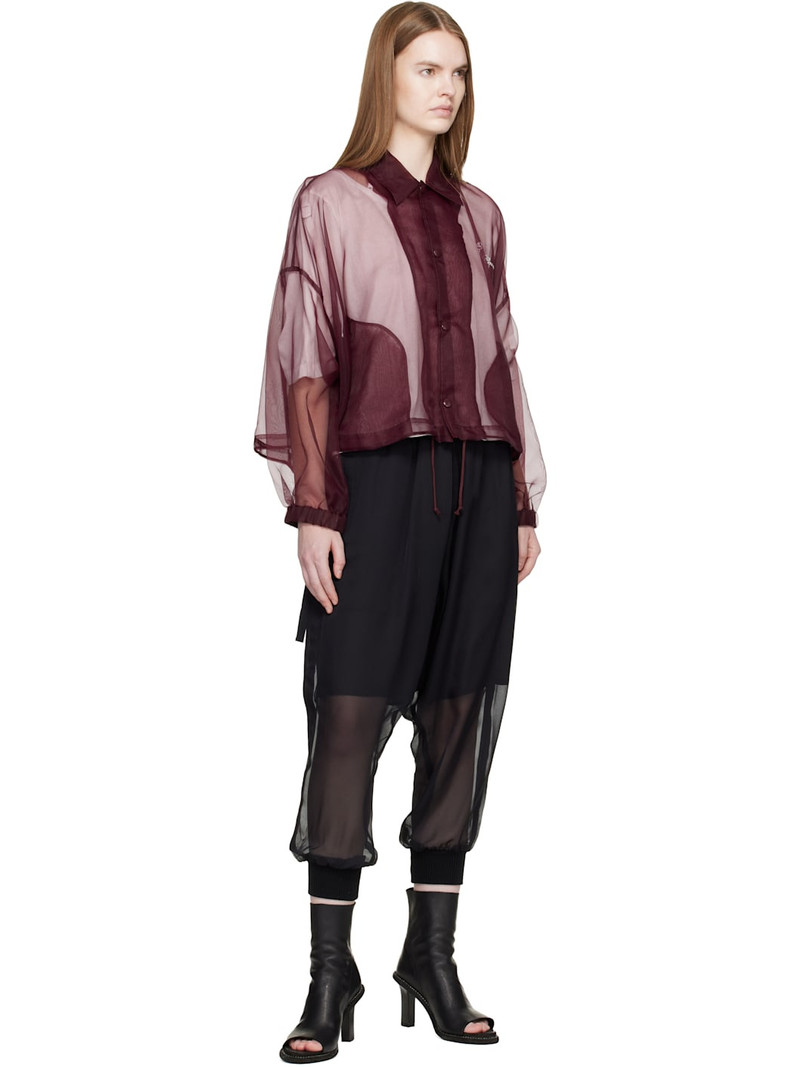 UNDERCOVER Burgundy UC1E8201 Coach Shirt outlook