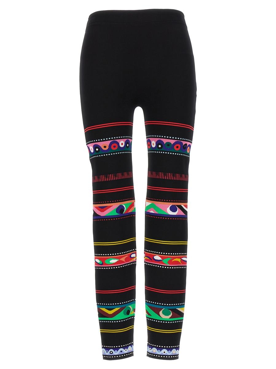 PUCCI JACQUARD PATTERNED LEGGINGS - 1