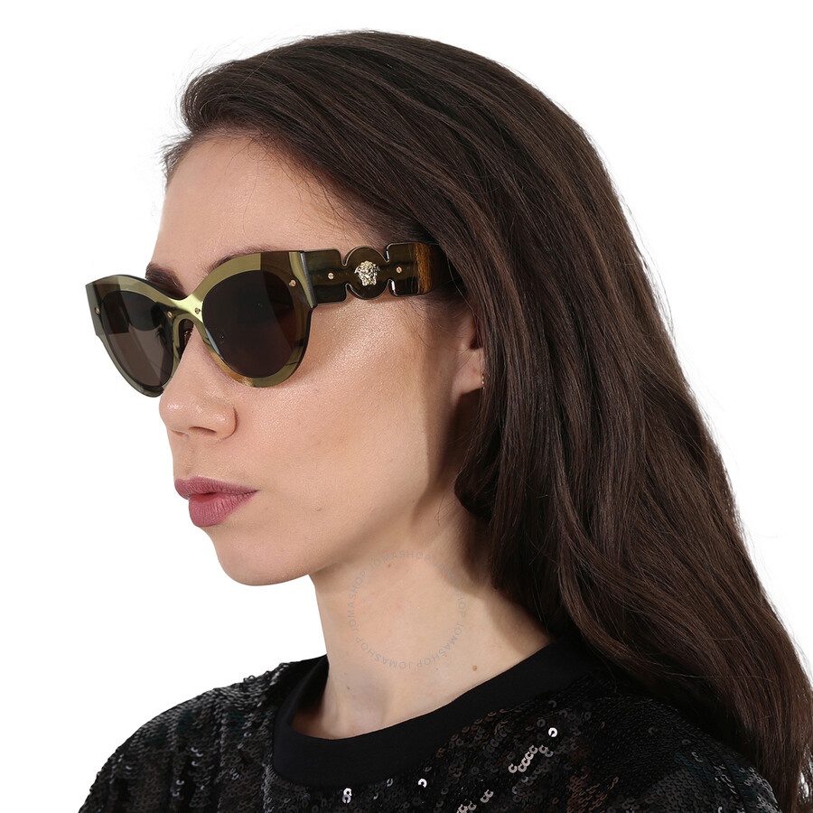Versace Brown Cat Eye Ladies Sunglasses VE2234 1002/3 53 - 2
