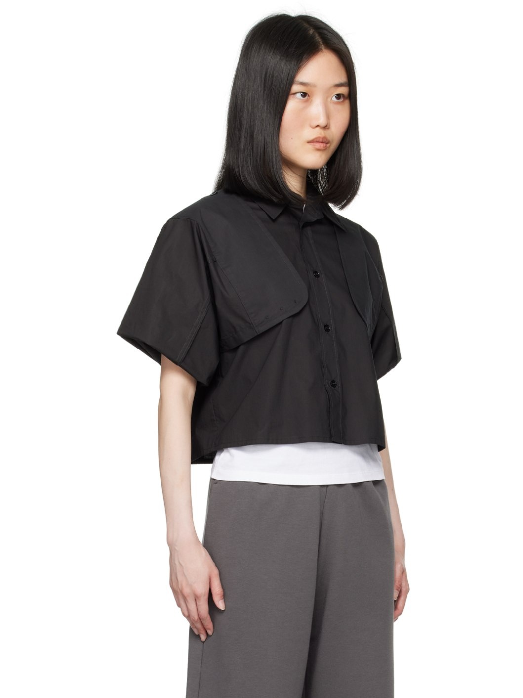 Black Button Up Shirt - 2