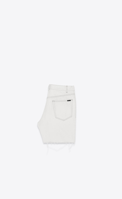 SAINT LAURENT baggy shorts in grey off-white denim outlook