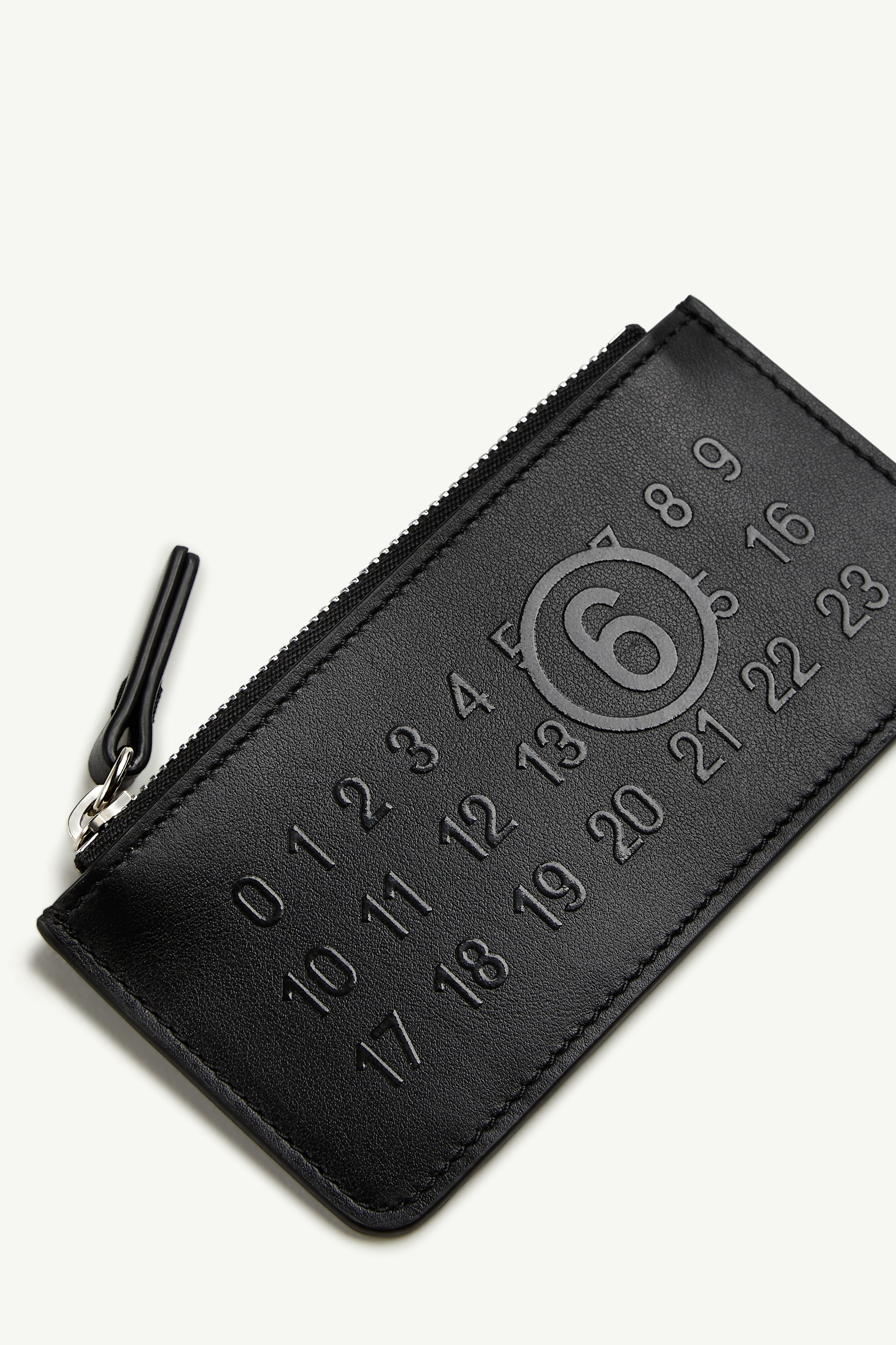 Numeric logo zip card holder 6