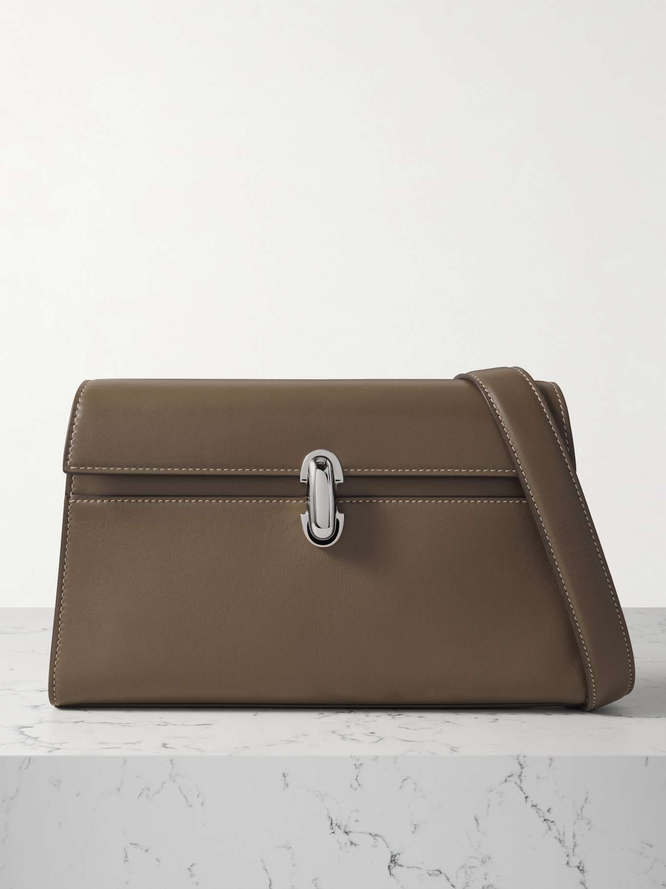 Symmetry leather shoulder bag Dark brown - 1
