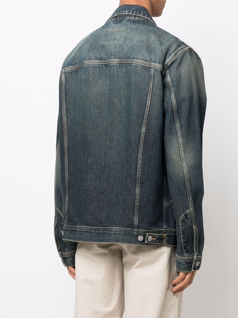 faded-effect denim jacket - 5