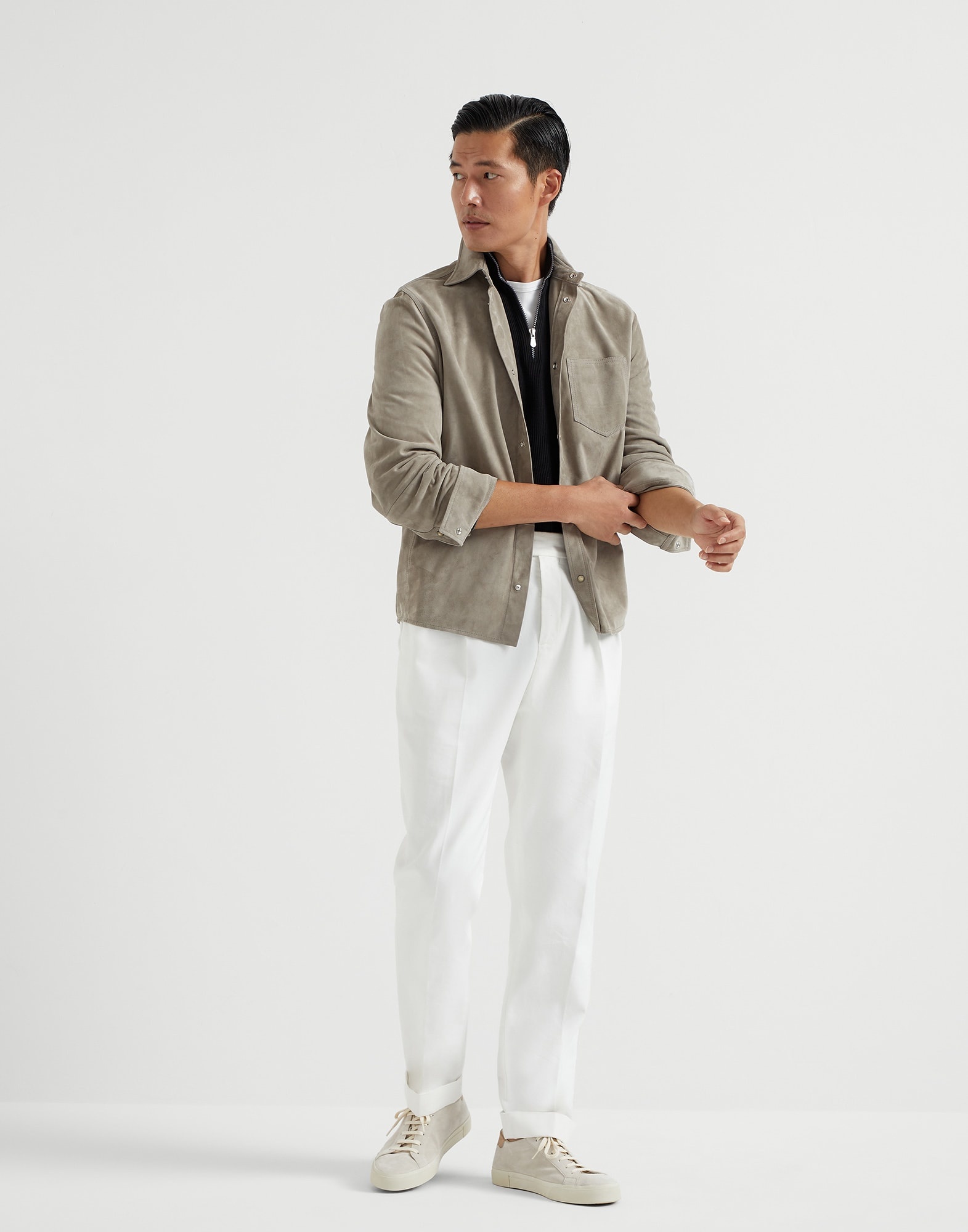 Double face suede overshirt - 5