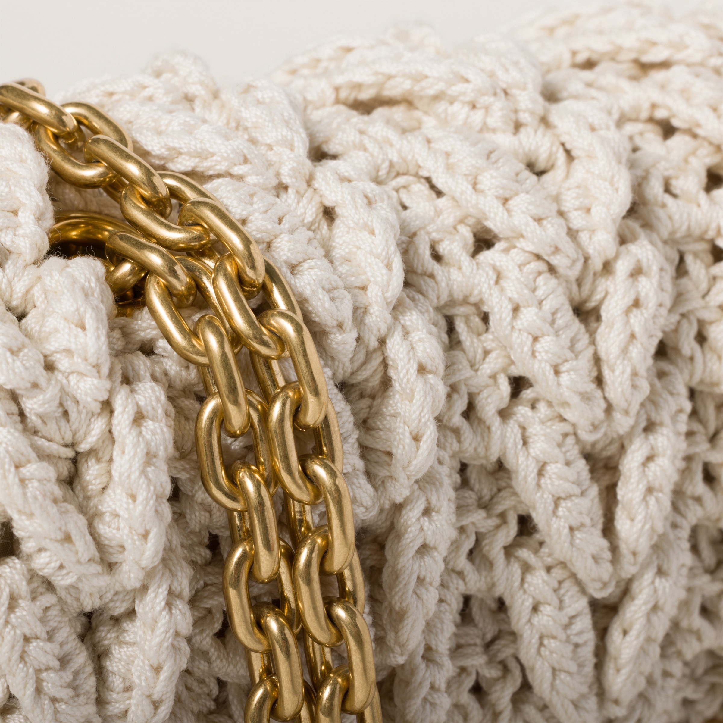 Miu Miu Cotton cable-knit mini-bag | miumiu | REVERSIBLE
