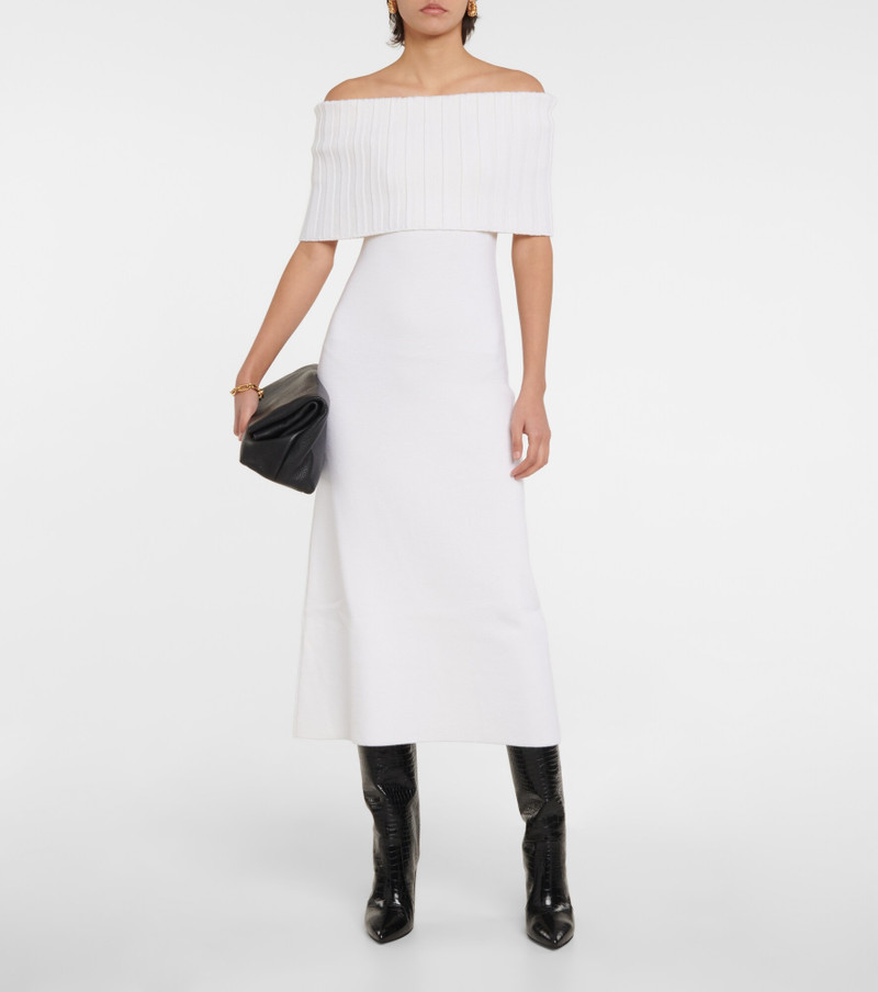 Safiyaa Risette off-shoulder wool midi dress outlook