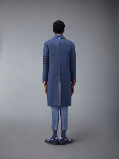 Thom Browne Donegal Tweed Relaxed 4-Bar Bal Collar Overcoat outlook