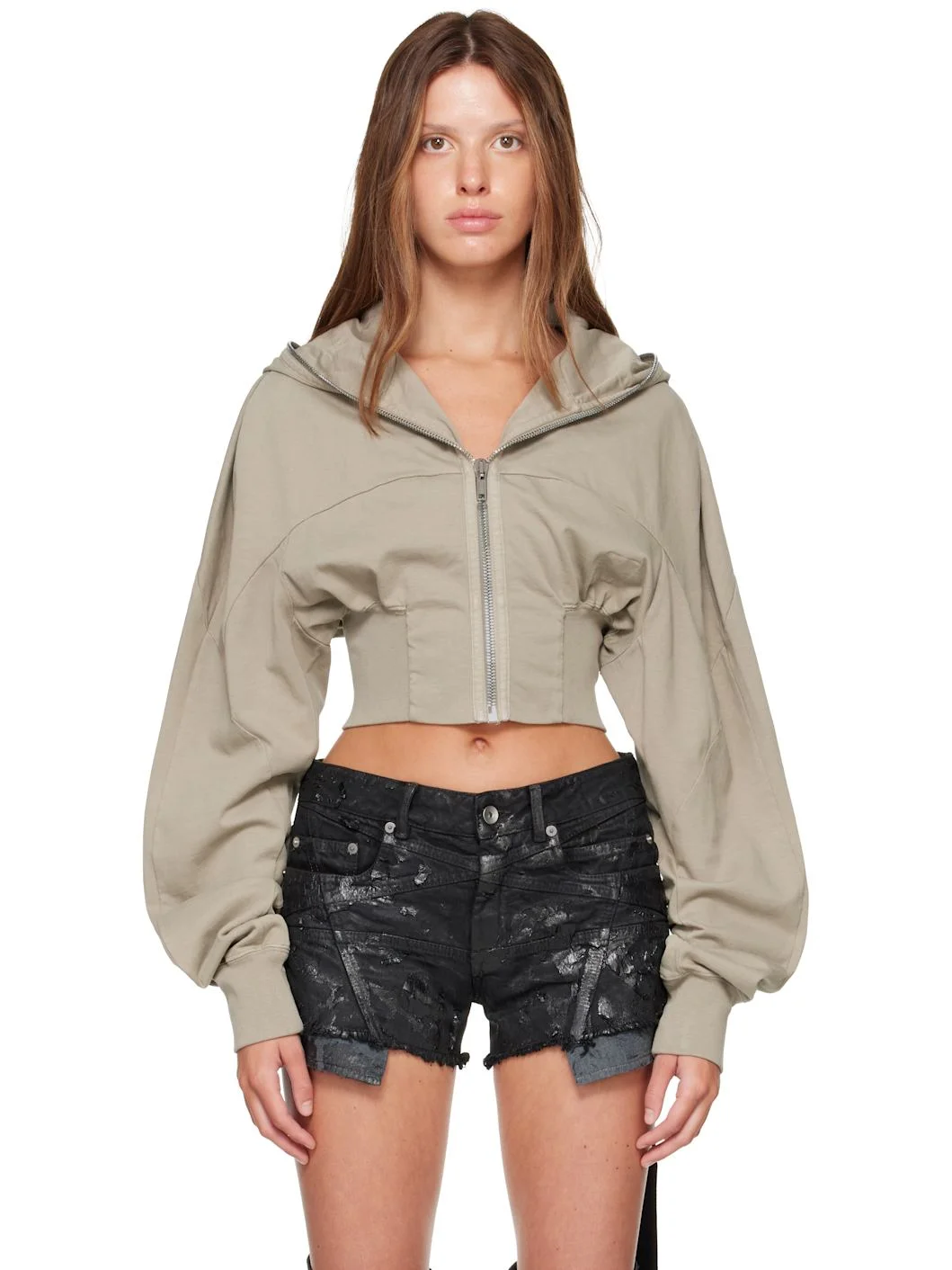 Taupe Tower Collage Hoodie - 1