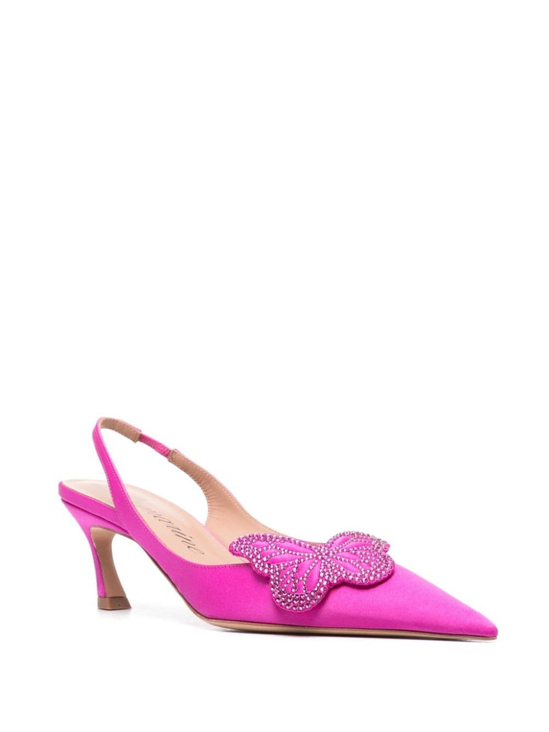 Blumarine 65mm butterfly-appliquÃ© leather pumps outlook