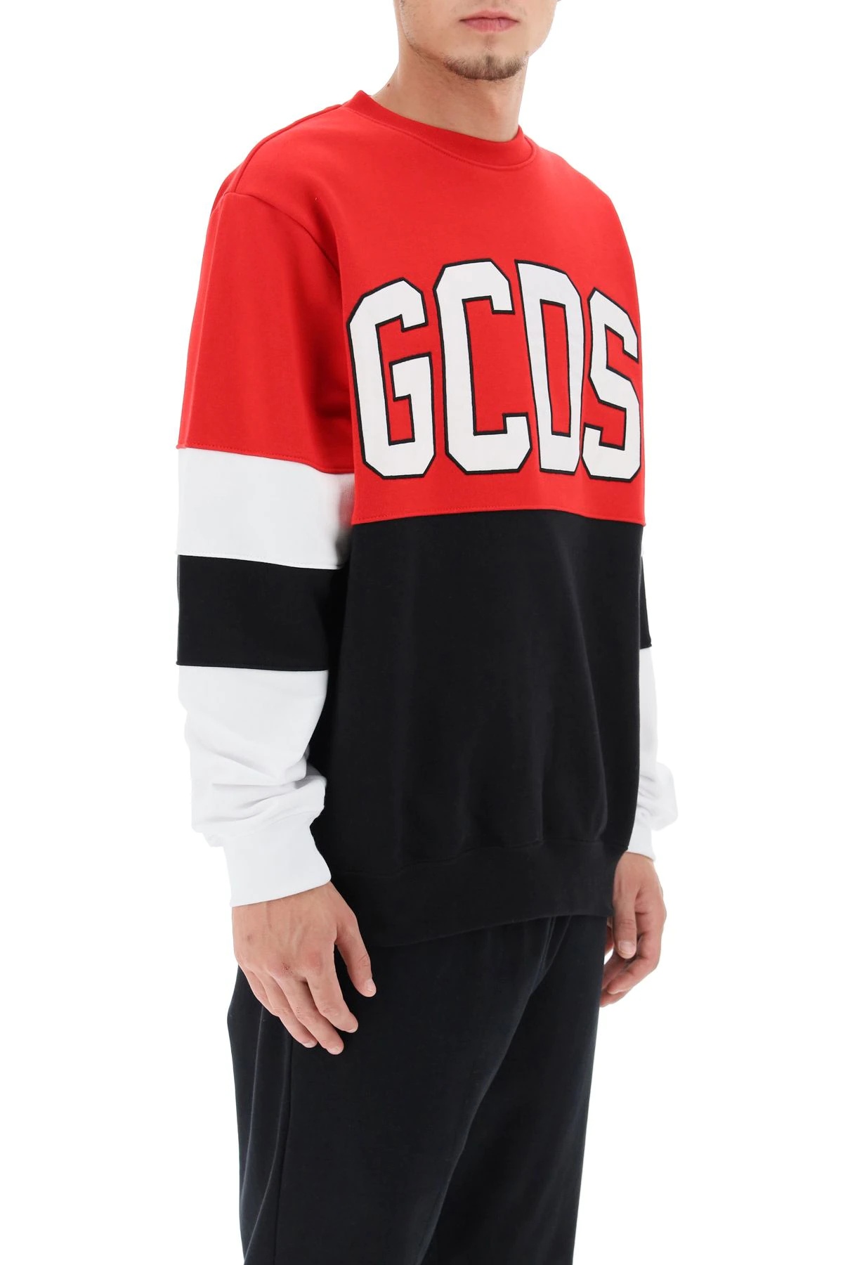 COLOR BLOCK SWEATSHIRT WITH LOGO PATCH - 3