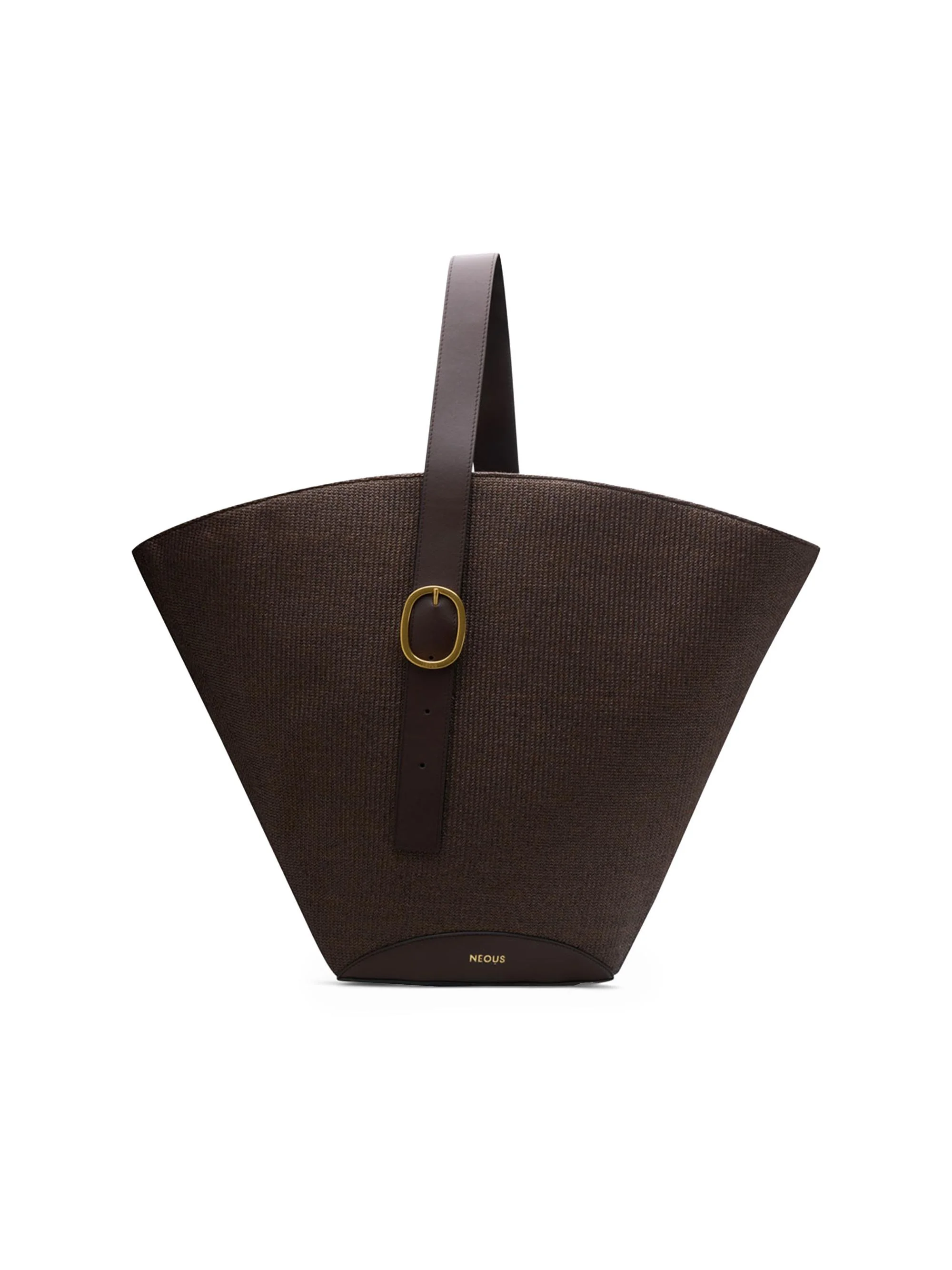 Women's Apehli Raffia-Leather Tote Bag - Dark Chocolate - 1