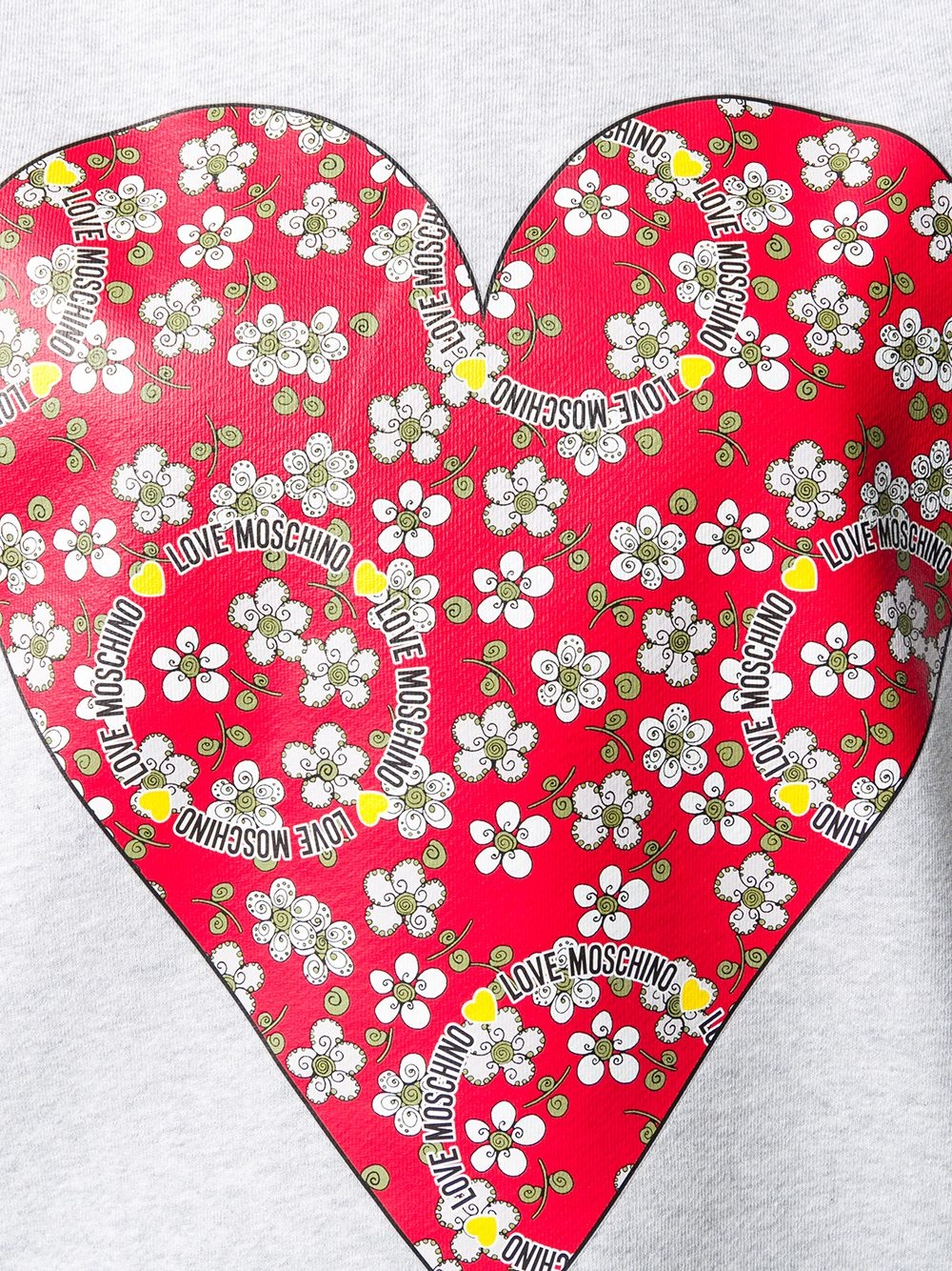 logo heart print sweatshirt - 5