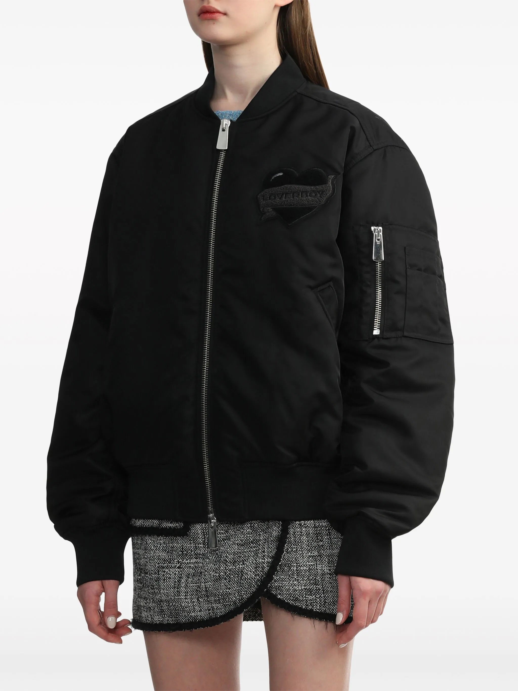 LOGO-APPLIQUÉ BOMBER JACKET - 2