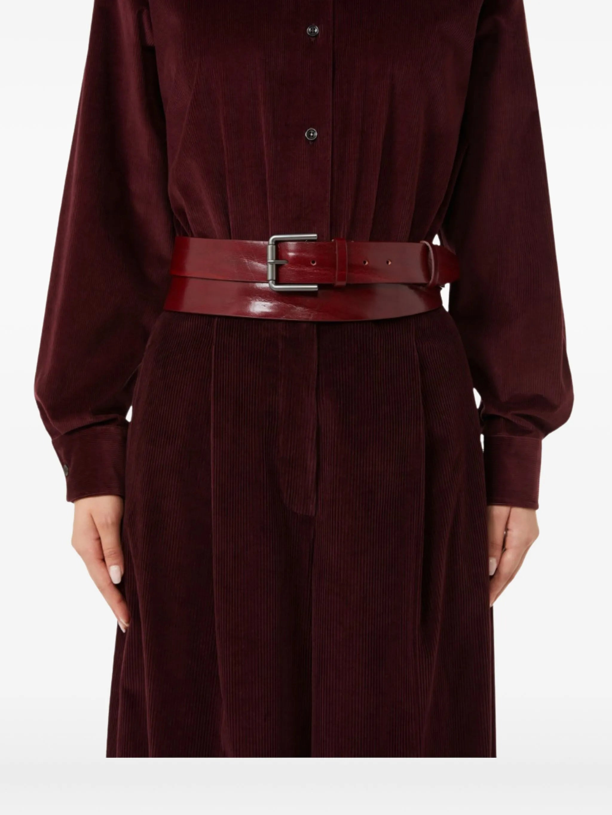 Max Mara Square-buckle Leather Belt - 2