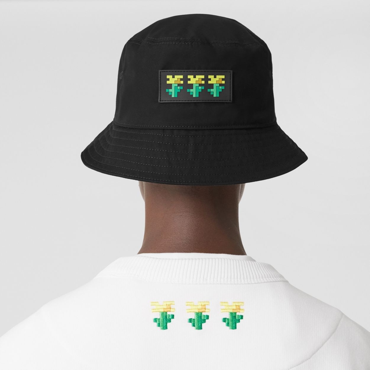 Logo Appliqué Cotton Gabardine Bucket Hat - 3