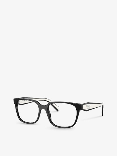 Prada PR 17ZV rectangle-frame acetate glasses outlook