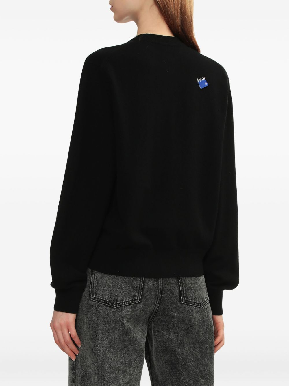 Sig; BL Tag button-fastening logo-patch cardigan - 4