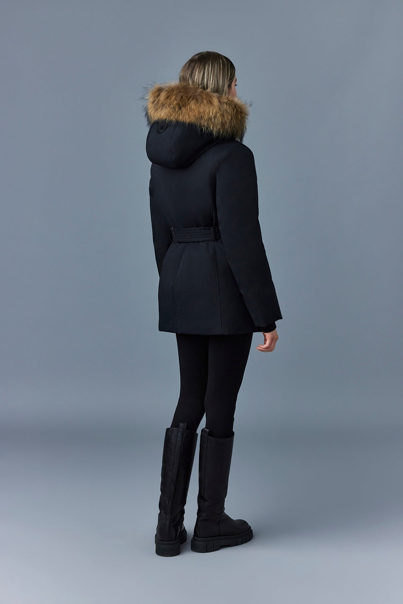 JENI-FZ 2-in-1 Down parka with removable bib & fur trim 4