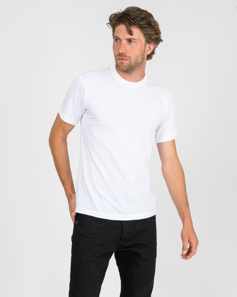 Iron Heart UTIL-WHT UTILITEES - 5.5oz Loopwheel Crew Neck T-Shirt - White outlook