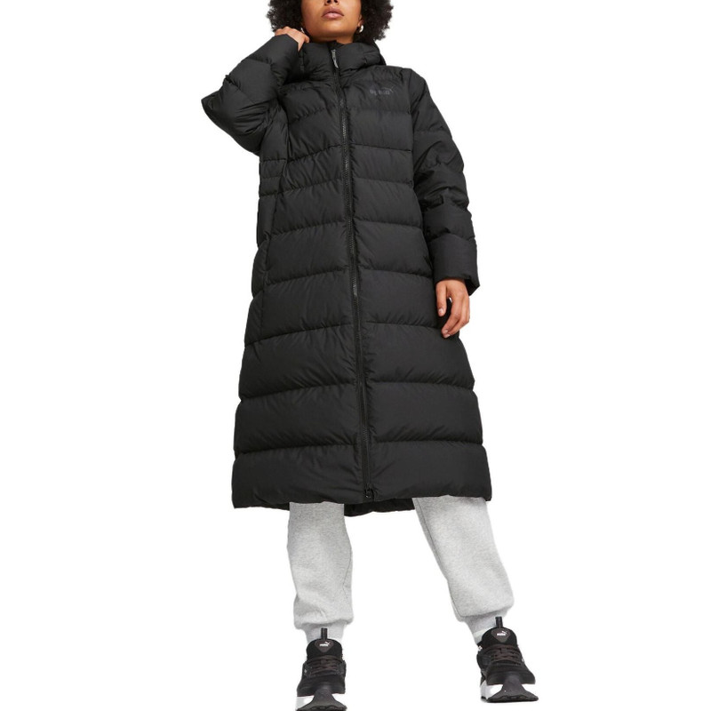 PUMA (WMNS) PUMA Long Hooded Down Coat 'Black' 678331-01 outlook